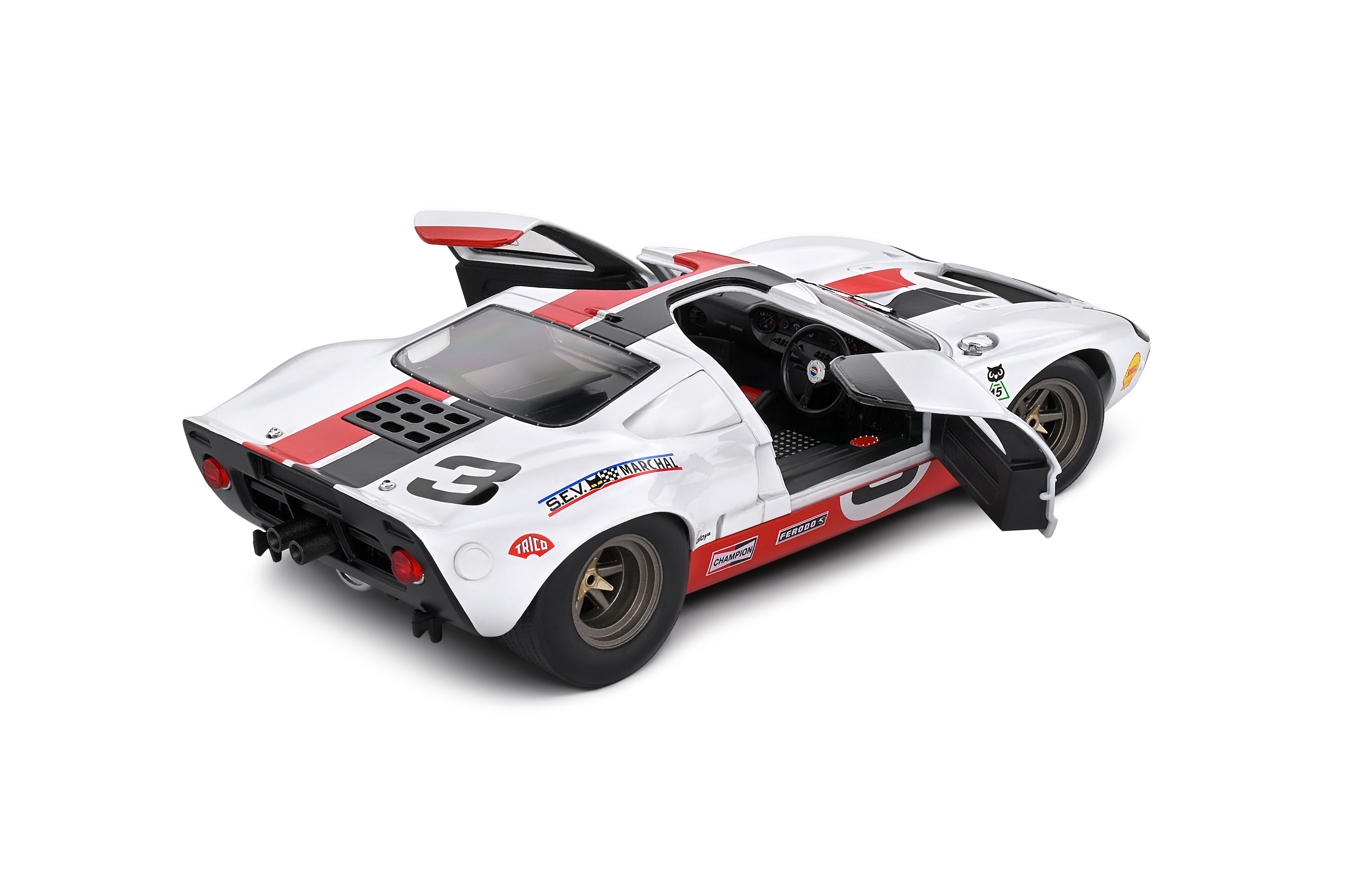 Solido Ford GT40 MK.1 Eric Dean Design 1:18 White Diecast Car S1803010