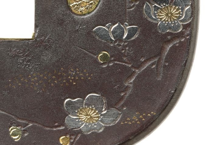 日本刀販売買取の銀座長州屋｜名刀鑑賞ガイド｜四君子図大小鐔 銘 伯應