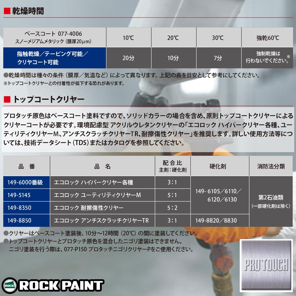 ロックペイント プロタッチ 調色 スバル D4S クリスタルブラックシリカ