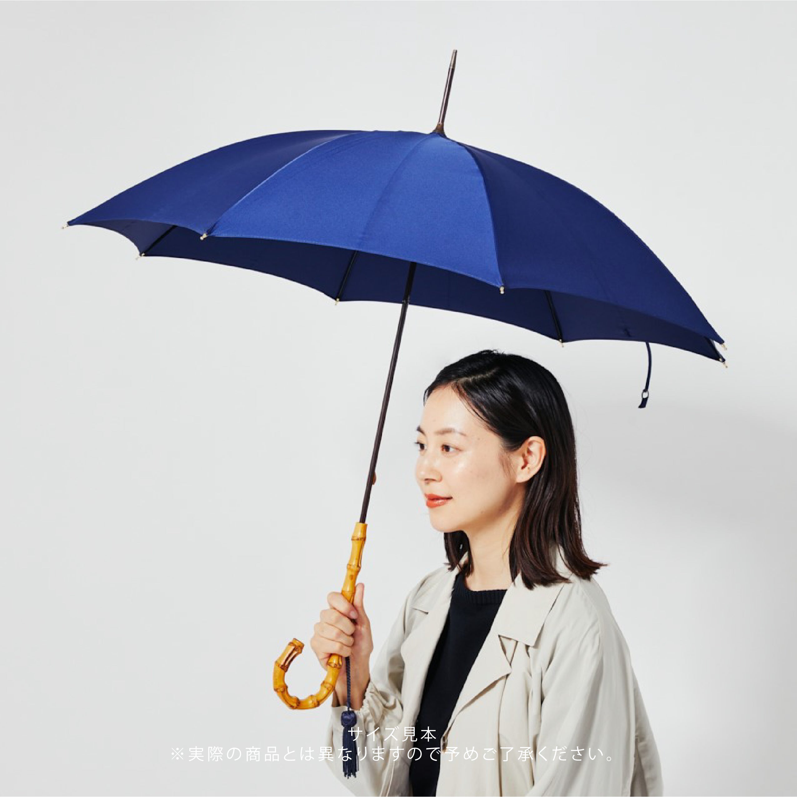 WL1 Slim Leather | 長傘 | アーチ型ハンドル | レザー | 晴雨兼用傘