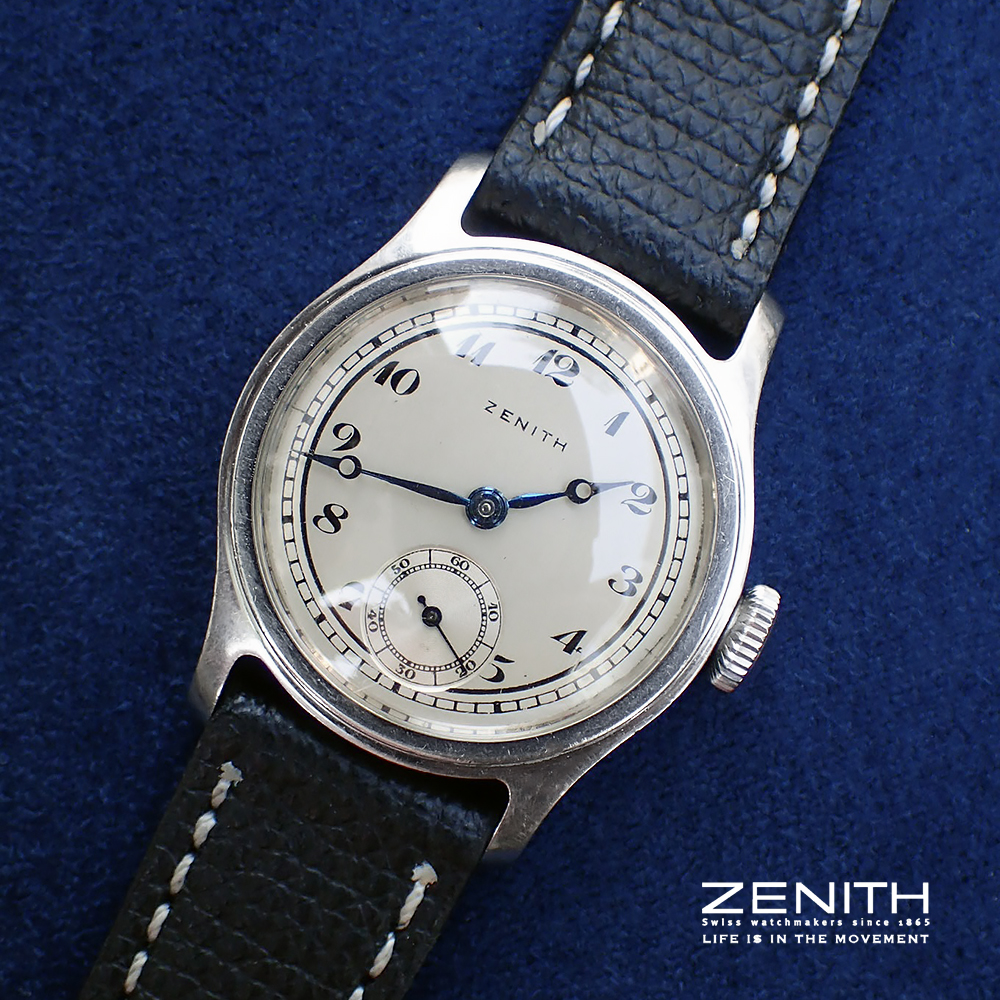 1939 Zenith (Swiss) Solid Steel, Screw-Down Caseback Manual Wind