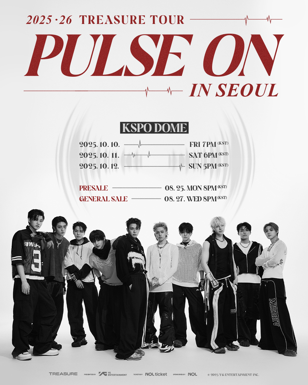 TREASURE(トレジャー) TOUR「PULSE ON」IN SEOUL チケット代行 - 告知