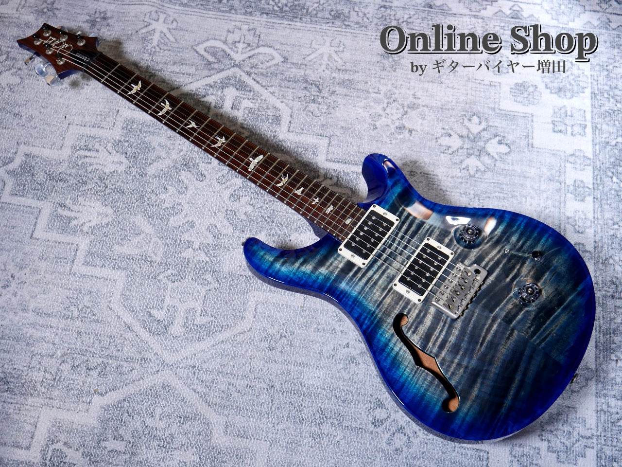 USED 2014 Paul Reed Smith Custom 24 Semi-hollow 10Top Faded Blue