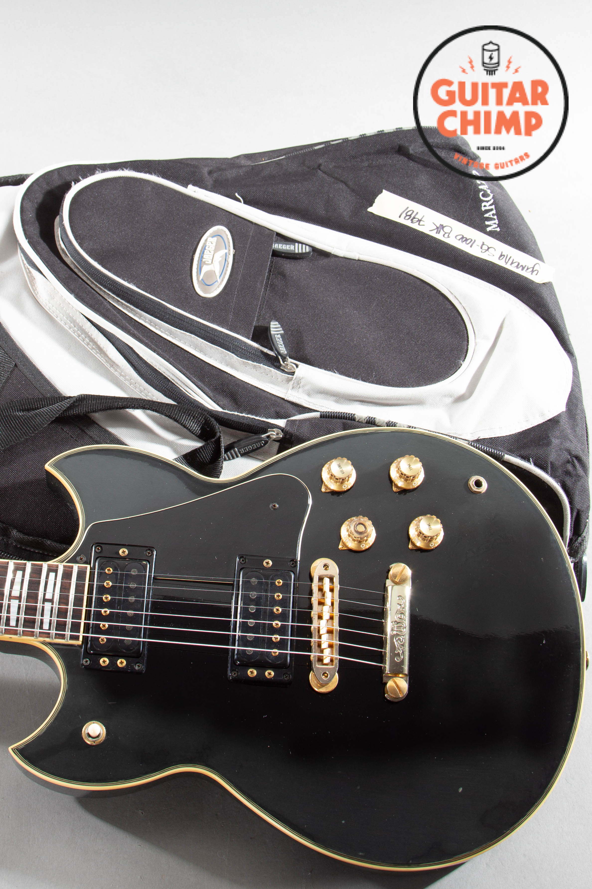 1982 Yamaha SG-1000 Black – Coil-Tap Pickups, Slim Neck, VG