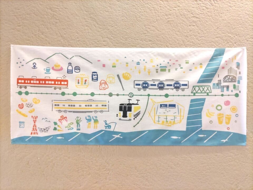 阪神電車とにじゆらのコラボ手ぬぐいが完成！！細部へのこだわりまで