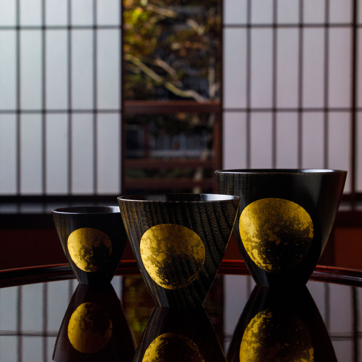 箔一 hakuichi 金箔 金沢箔 金沢 工芸品 おぼろ月カップ(漆)