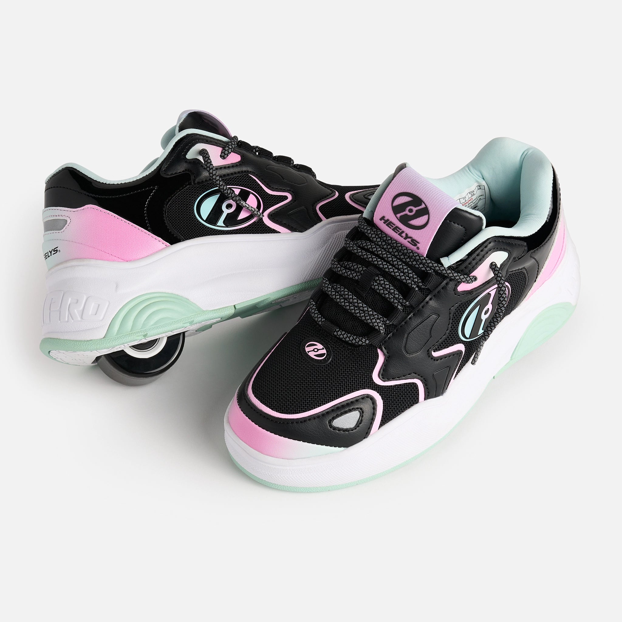 Mega Pro | Black, Pink & Blue | Heelys