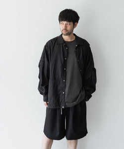 KANEMASA PHIL.】36G LOW TWIST GARMENT DYE S/S TEE - CHARCOAL