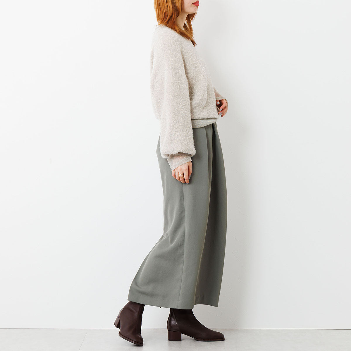 SALE】型押しコンビストレッチブーツ/651420