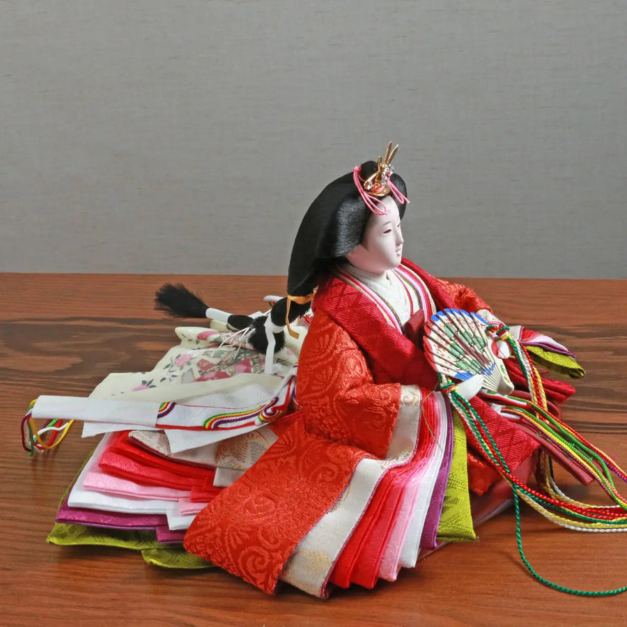 質感ある洗練された雛人形 麹塵(きくじん）染め【せせらぎ雛】ひな祭り