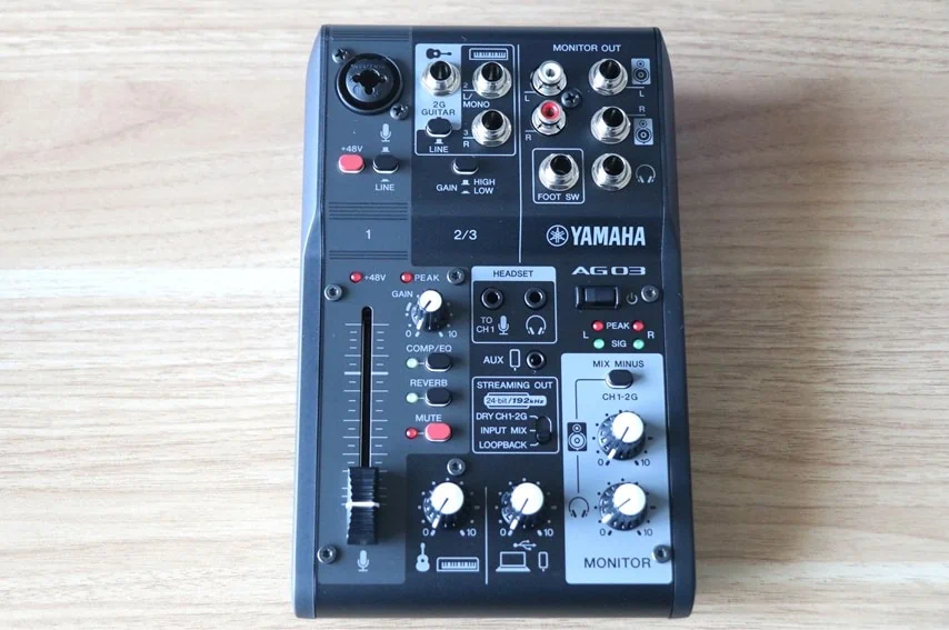 YAMAHA AG03MK2をレビュー。ライブ配信で最強のオーディオ