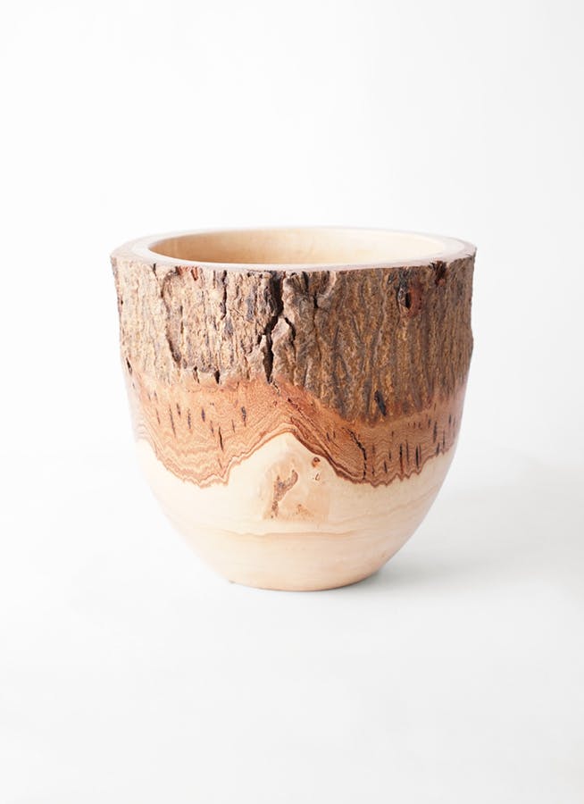 鉢カバー Mango Wood(マンゴーウッド) フラワーベース 4号鉢用 #stem