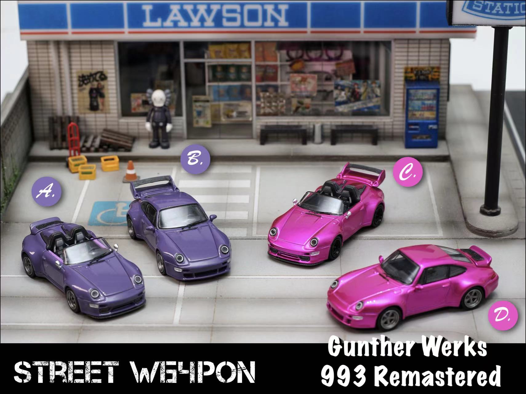 Street Weapon 1:64 Gunther Werks 993 Remastered (2 Colours