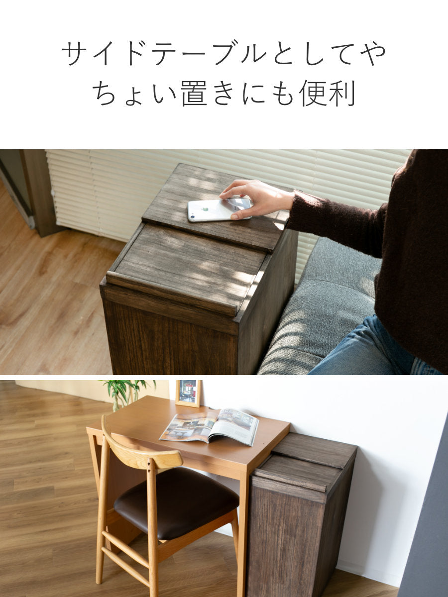 ゴミ箱 45L 木製 スライドダストボックス 天然木 ふた付き – ハウジー