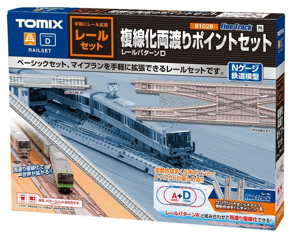 トミックス 91029 レールセット複線化両渡りポイントセット Nゲージ
