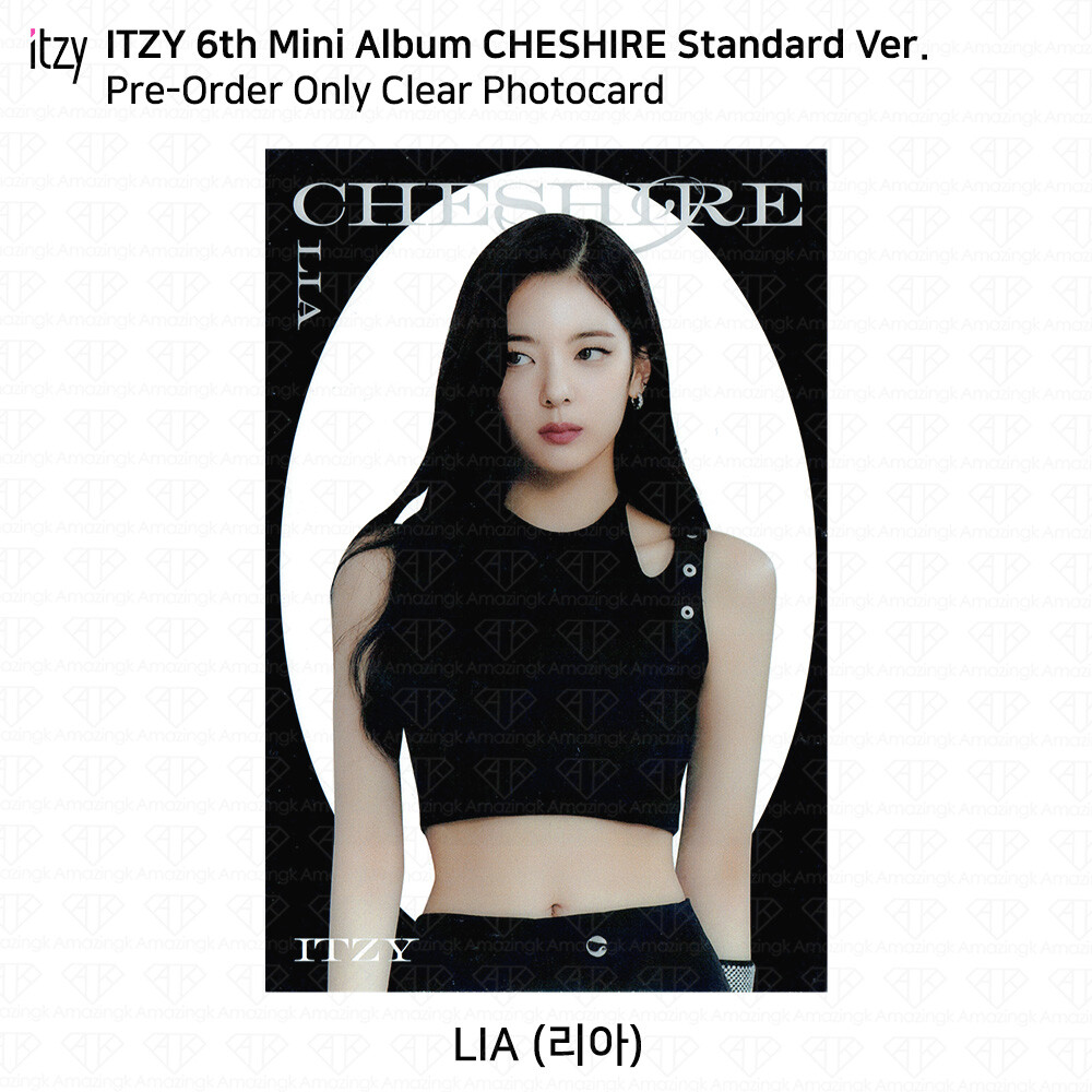 ITZY 6th Mini Album Cheshire Official Photocard Clear Card Neon