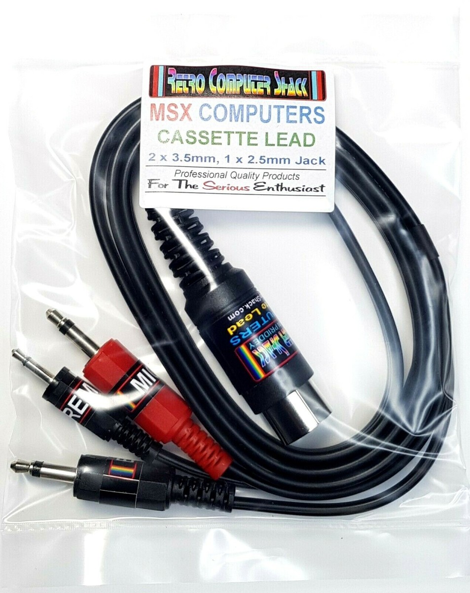MSX Compatible Computers, Cassette Tape Recorder Lead, Cable | eBay