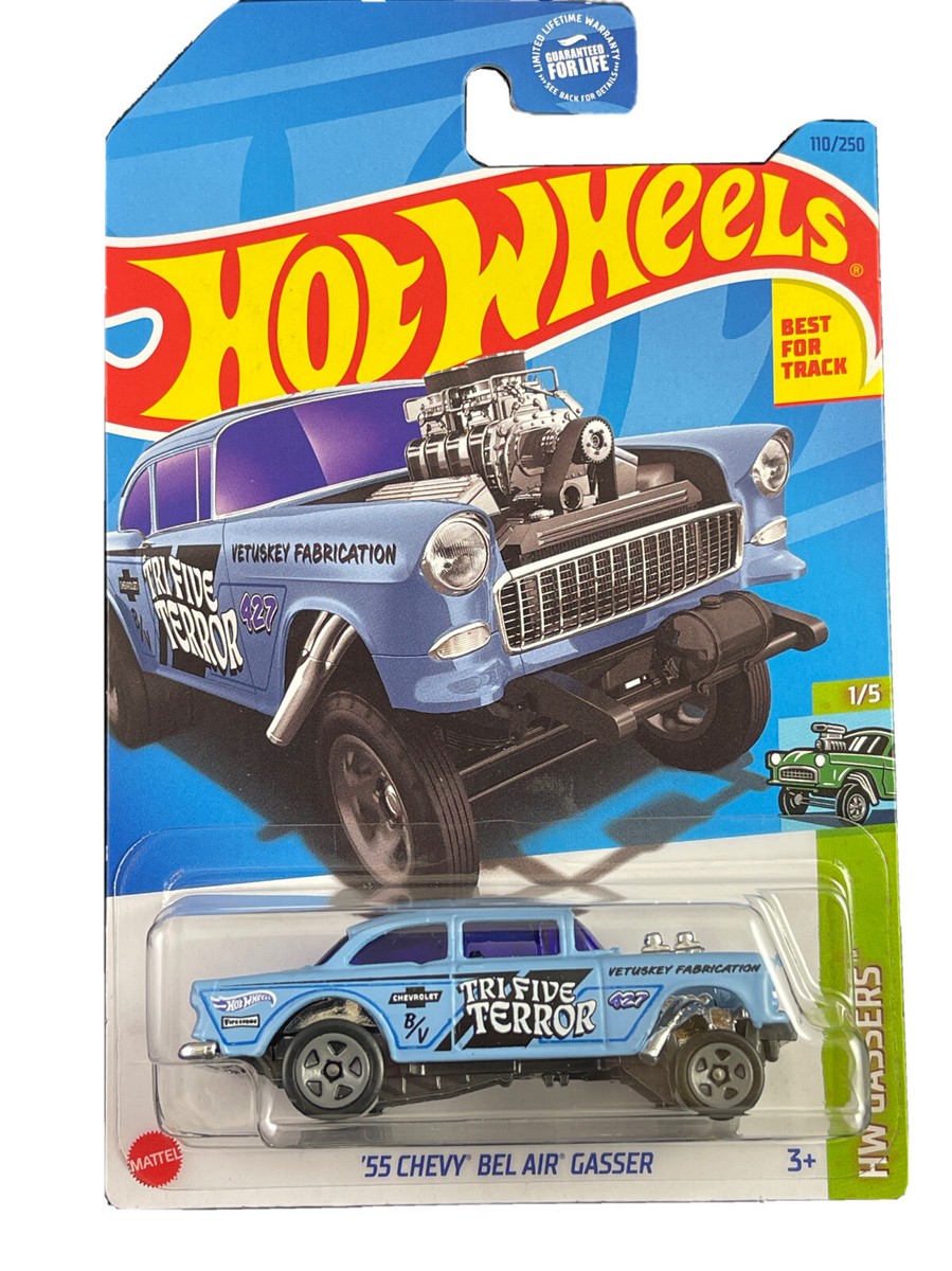 Hot Wheels 2023 HW Gassers 1/5 Blue '55 Chevy Bel Air Gasser Tri
