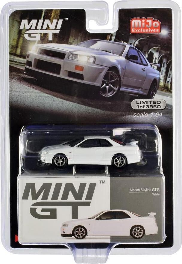 Mini GT Nissan Skyline GT-R (R34) V-Spec JDM 1:64 Scale Die-cast