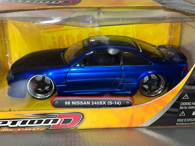 NEW JADA TOYS BLUE 1998 98 NISSAN 240SX S-14 1:24 SCALE DIE CAST