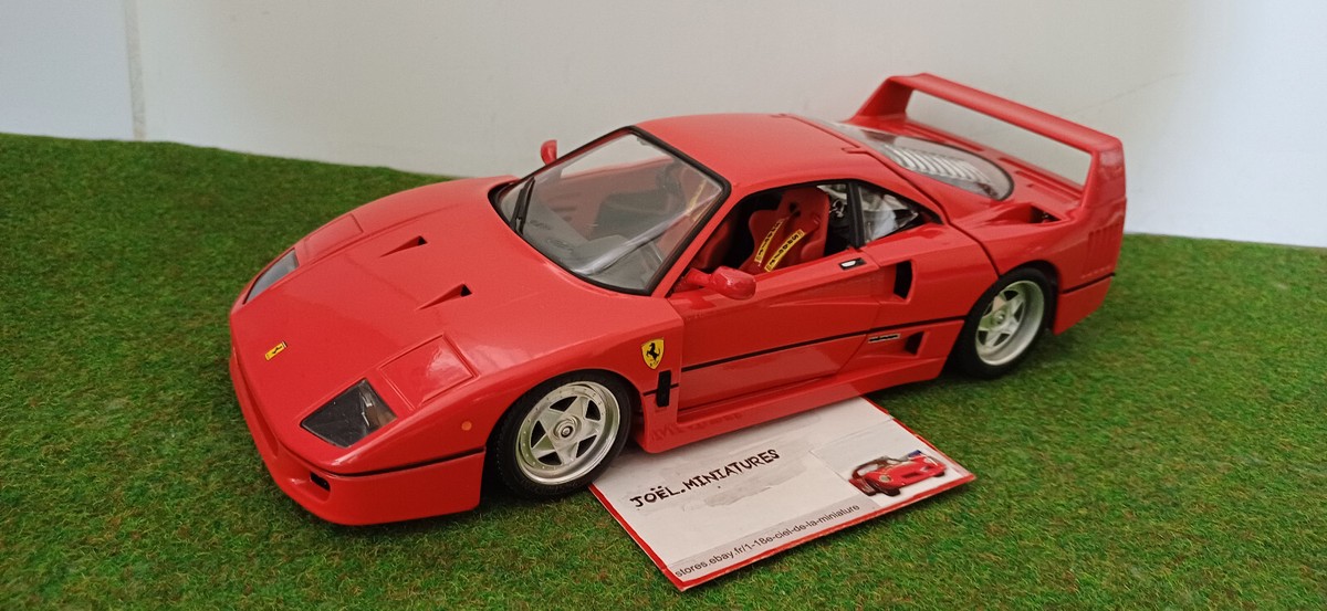 FERRARI F40 1987 rouge 1/18 BURAGO MADE IN ITALY voiture miniature