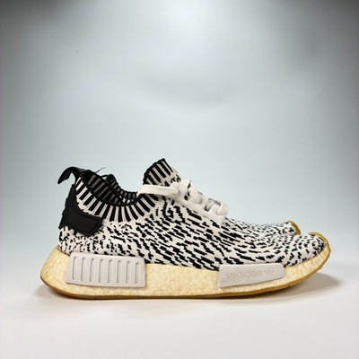 Adidas NMD R1 Primeknit Zebra Sashiko White Sneakers Shoes BZ0219