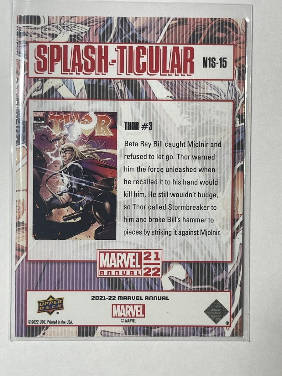 2021-22 Marvel Annual Upper Deck Thor # 3 N1S-15 Splash-Ticular | eBay