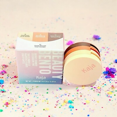 Kaja Beauty Bento Bouncy Matte & Shimmer Trio In 02 Orange Blossom