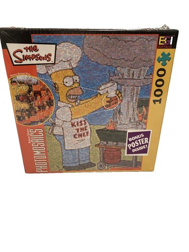 New & Sealed Photomosaics The Simpsons On Couch 1000 pc Jigsaw