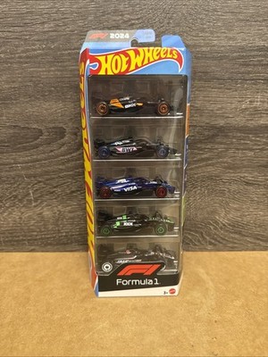 Hot Wheels 1:64 Basic Formula 1 F1 Racing 5-Pack Cars Set Diecast