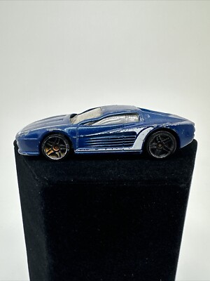 Hot Wheels Ferrari Testarossa F512M 512 Blue Gloss w/Chrome - 1999
