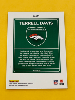 2024 Panini Donruss Optic Terrell Davis Downtown Case Hit SSP #24
