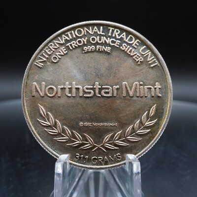 ONE 1982 Northstar Mint LIBERTY and JUSTICE 1oz 999 FINE Silver