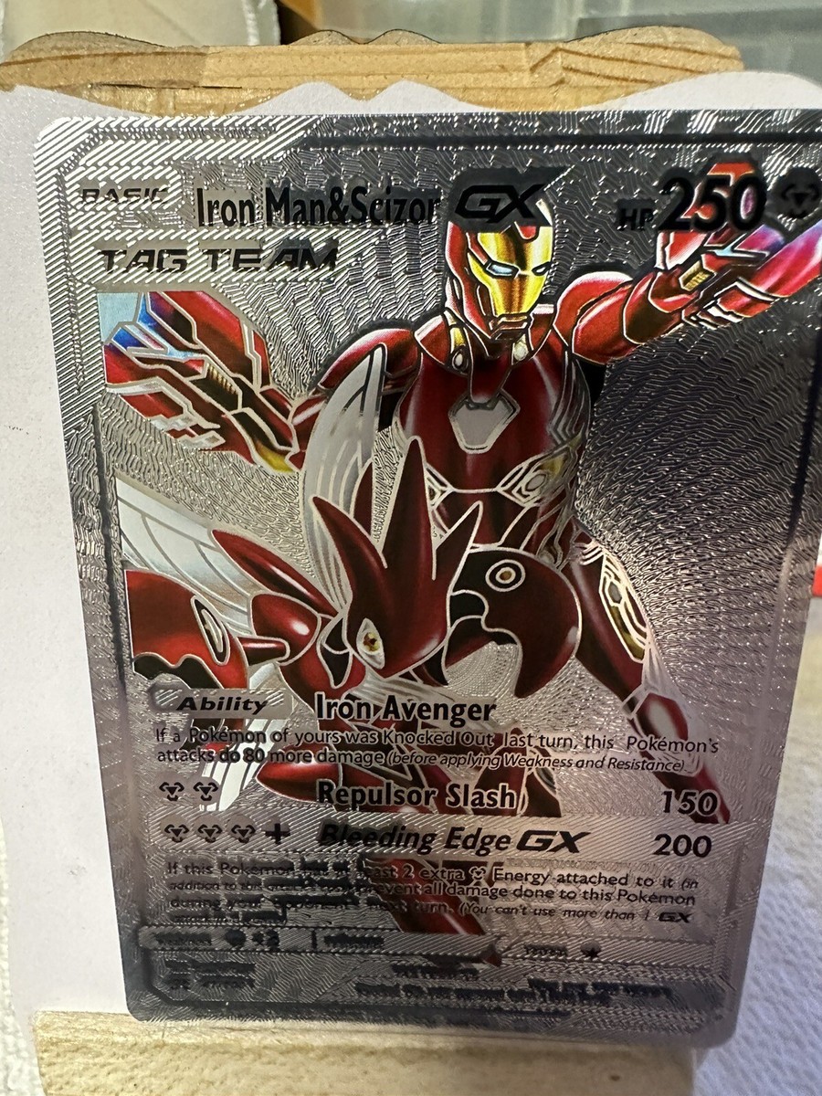 Iron Man & Scizor Gx Silver Foil💥Fan Art💥Hp250 NM | eBay