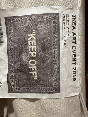 IKEA OFF-WHITE Keep Off Rug Grey White VIRGIL ABLOH Wall Art New