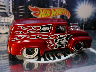 2024 HW FLAMES 🔥 Exclusive '56 FORD F-100 panel truck ☆red