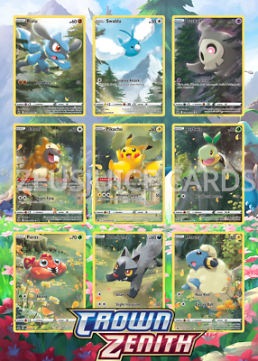 Crown Zenith Galarian Gallery 9 Card Set - Pikachu GG30 GG26-GG34
