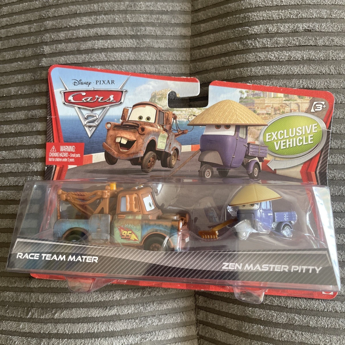 Disney Pixar Cars 2 Race Team Mater & Zen Master Pitty 2 Pack Rare