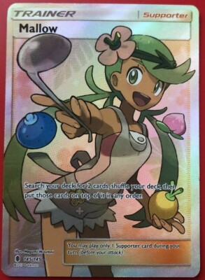 FULL ART Mallow ULTRA RARE Pokemon 145/145 SM Guardians Rising