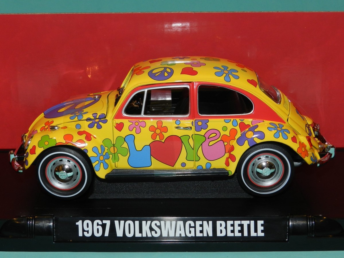 Greenlight Coll. 1/18 1967 Volkswagen Beetle Flower Power RHD MiB