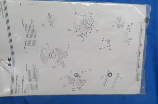 NOS Kawasaki # K14046-124 Gasket Kit Set, KE100-A7 Factory | eBay