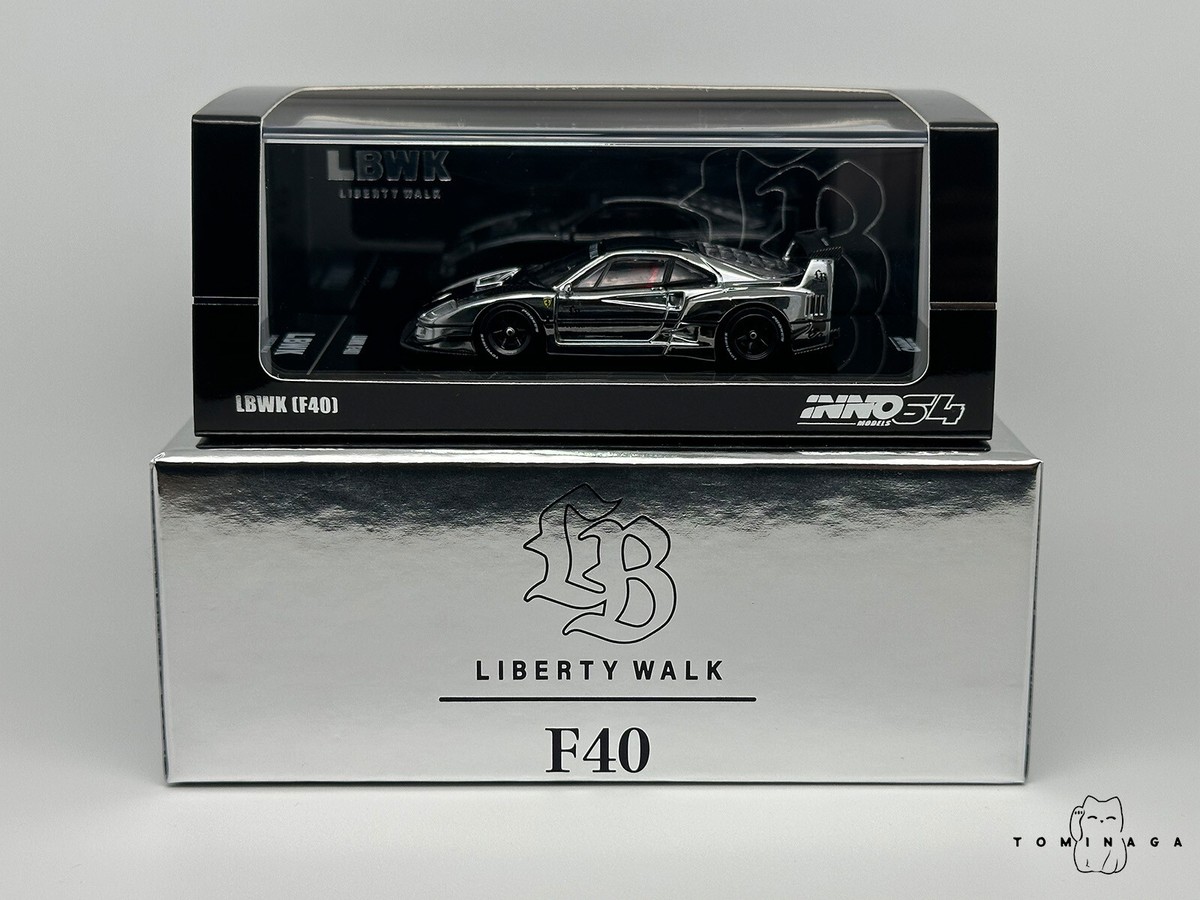 INNO64 INNO LBWK Ferrari F40 Chrome Silver 2024 HOBBY EXPO CHINA