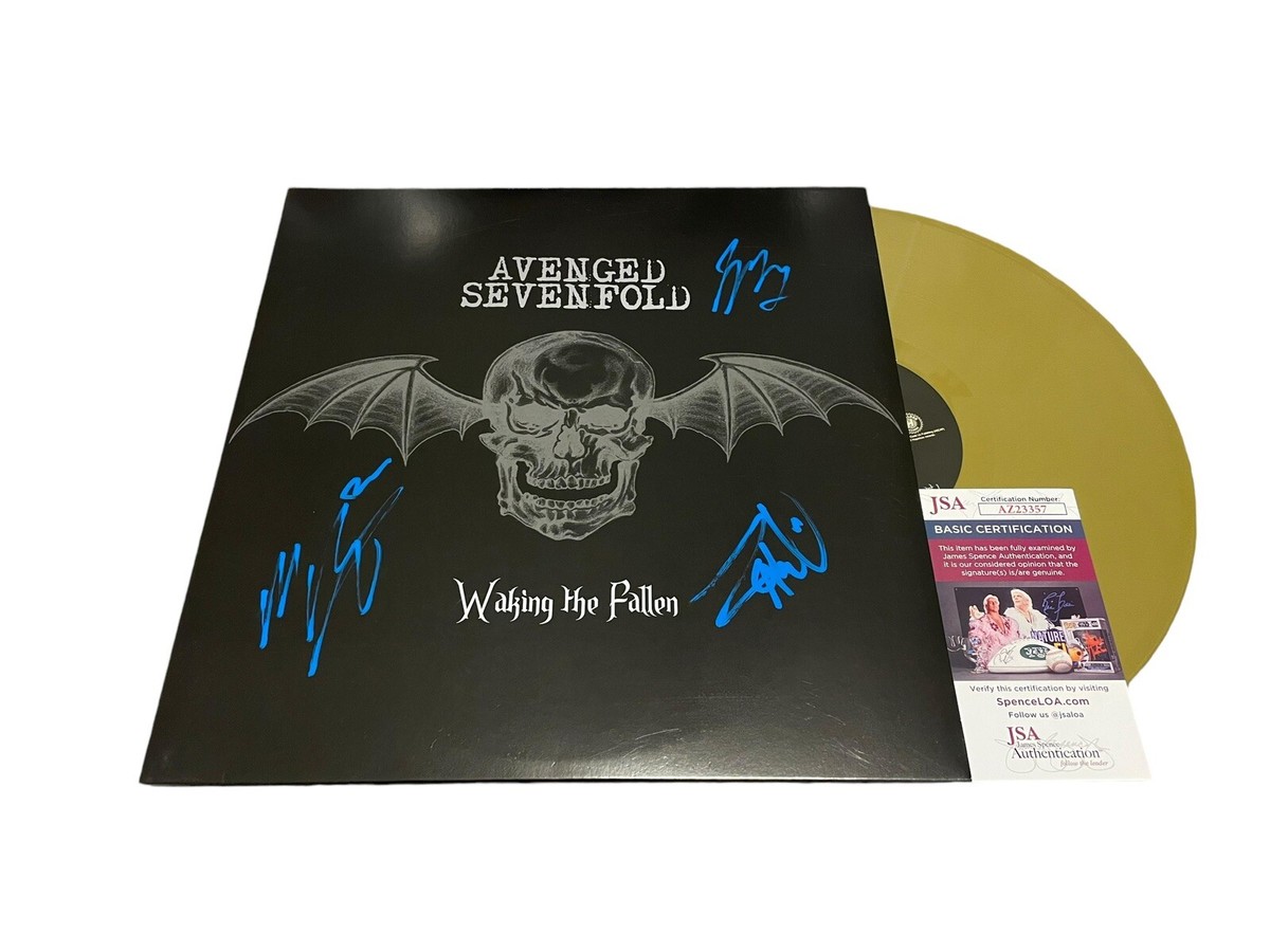 AVENGED SEVENFOLD SIGNED AUTOGRAPH WAKING THE FALLEN VINYL M