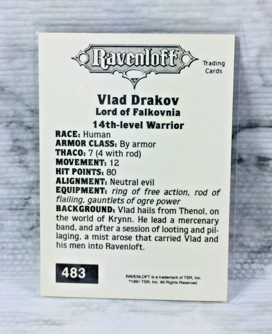 1991 ADVANCED DUNGEONS & DRAGONS 2ND EDITION TRADING CARD #483