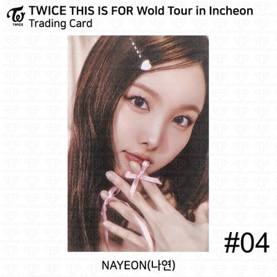 TWICE THIS IS FOR World Tour In INCHEON Trading Card KPOP K-POP