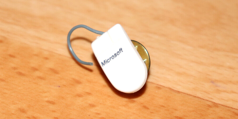 Microsoft Mouse Computer Vintage Collectible Rare Promo Pin