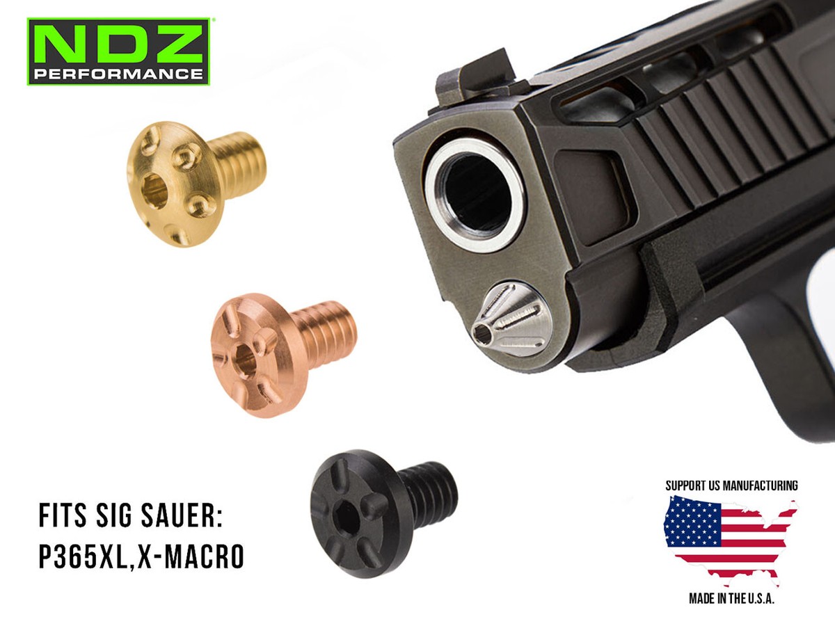 NDZ Sig P365XL & X Macro Stainless Steel Guide Rod End Screws in