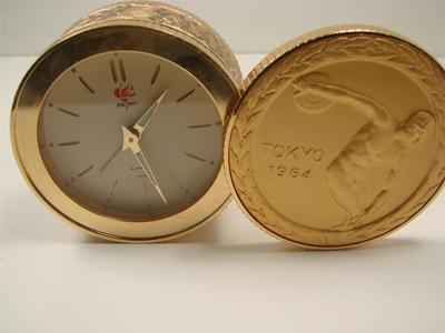 1964 OLYMPIC GAMES TOKYO ALARM CLOCK FOR VIP MADE BY SEIKO Very