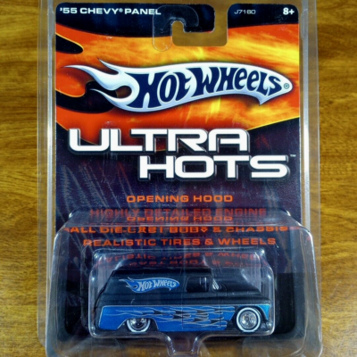 Hot Wheels Ultra Hots '55 Chevy Panel Blue Black Real Riders