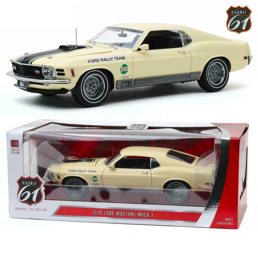 HIGHWAY 61 1:18 1970 FORD MUSTANG MACH 1 SCCA ROAD RALLY CHAMP HWY
